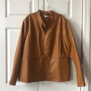 Tudor Court Brown Faux Leather Jacket
